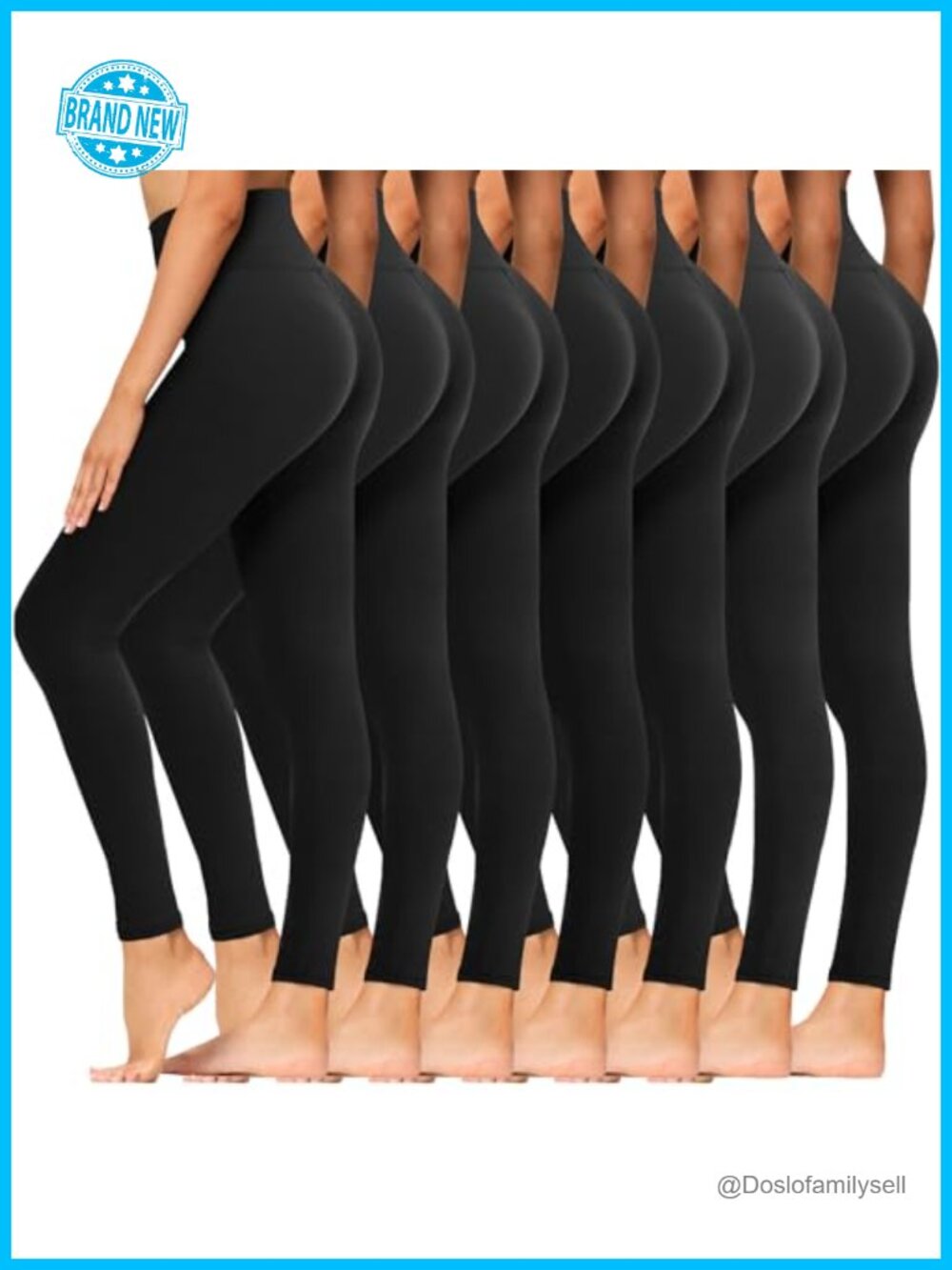7 Pack High Waisted Soft Yoga Leggings Tummy Control Workout Running